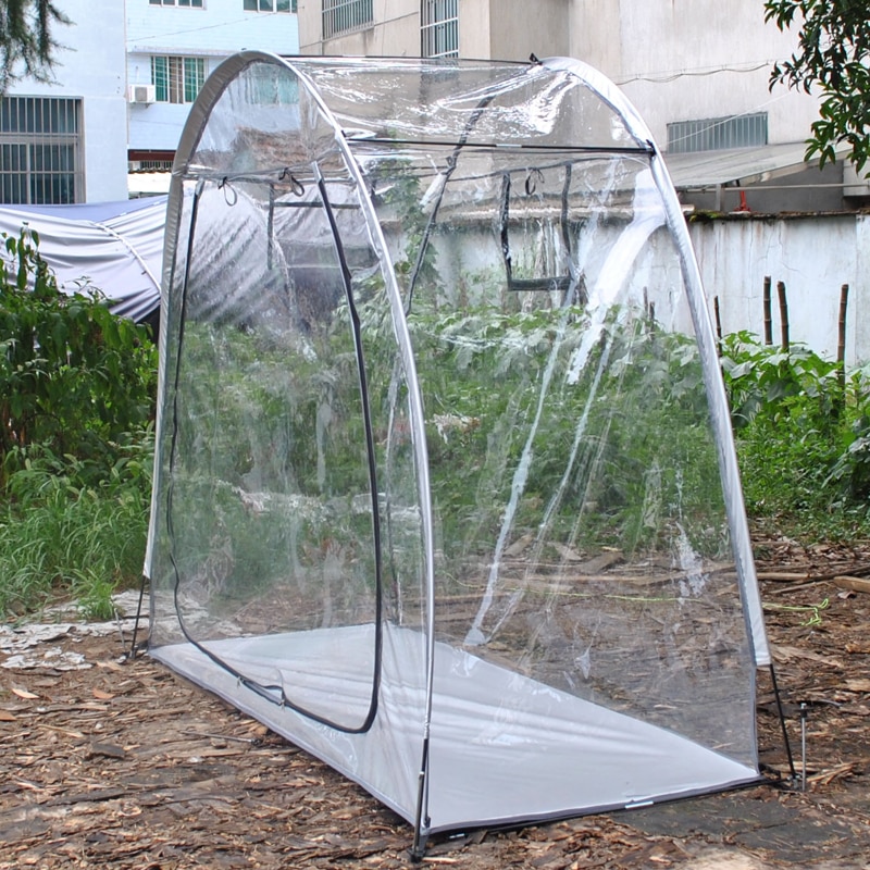 Cheap Goat Tents Large Plant Growing Tent Transparent PVC Flower Sun Room Sunshine Leisure House Single Person Outdoor Camping Cover Gezebo   
